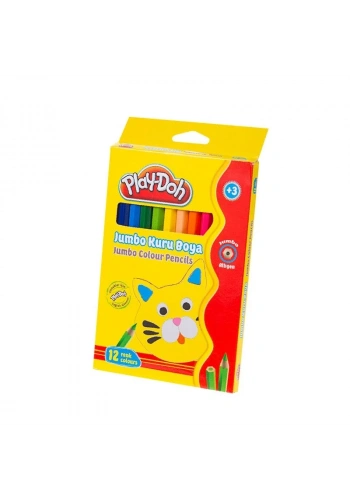 Play Doh 12 Renk Set Jumbo Kuru Boya Play-Ku004