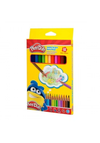Play Doh 12 Renk Set Jumbo Üçgen Kuru Boya Play-Ku008