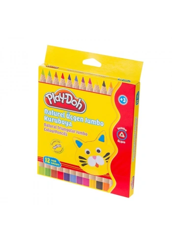 Play Doh 12 Renk Set Naturel Jumbo Kuru Boya Play-Ku009