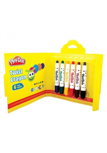 Play Doh 6 Renk Twist Crayon Karton Kutu 10mm Play-Cr007