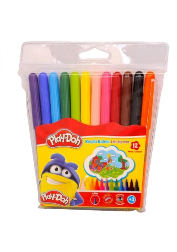 Play-Doh Keçeli Kalem Pvc 2 MM 12 Renk PLAY-KE005