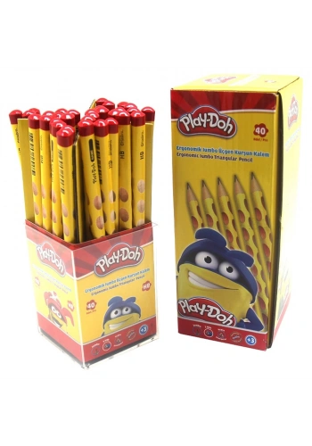 Play-Doh Kurşun Kalem Oluklu Jumbo Üçgen 40 Lı PLAY-KK014