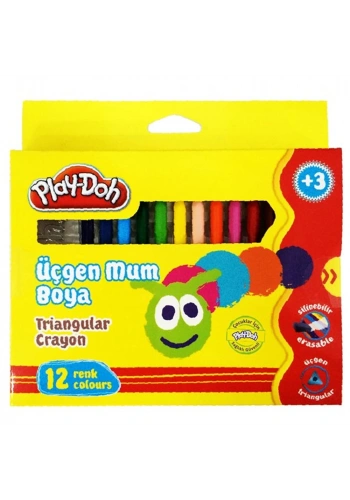 Play-Doh Üçgen Crayon (Mum) Boya 12 Renk PLAY-CR008