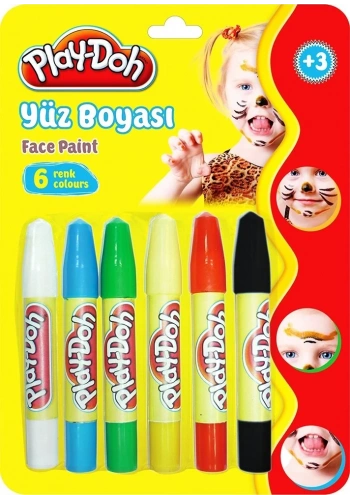Play Doh Yüz Boyası 6lı