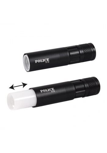 Police PC-32 Beyaz + Kırmızı + Mavi Led Flaşörlü El Feneri ( 1 x AA )