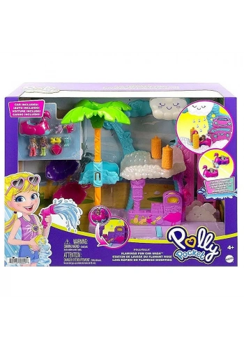Polly Pocket Flamingo Araba Su Eğlencesi Seti