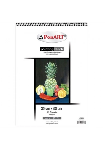Ponart Drawing & Painting Blok Resim Defteri 130 gr. 35x50 cm. 15 Yaprak PHM-10-121