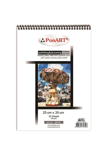 Ponart Drawing & Painting Resim Defteri 25x35 200 Gr. 20 Yp. (PHM-20-141)