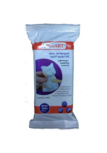 Ponart Hava ile Kuruyan Hafif Model Kili (Light Hamur) 250 gr. Beyaz