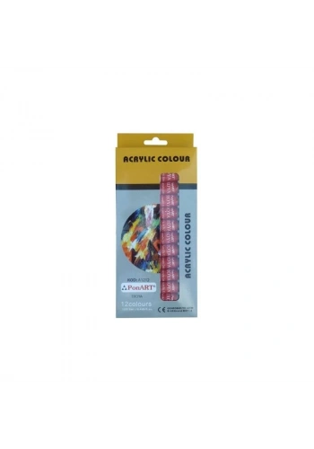 Ponart - Kosida Troya Akrilik Boya Seti 12 Renk x 12 ml.