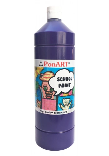 Ponart School Paint Tempera Boya 1000 ml. PSP-2209 MOR
