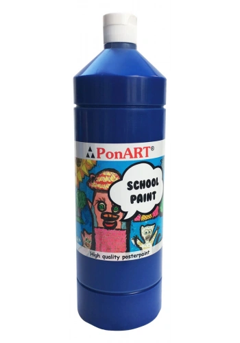Ponart School Paint Tempera Boya 1000 ml. PSP-2211 K.MAVİ