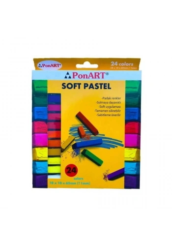 Ponart Soft Pastel Toz Pastel Boya Seti 24 Renk