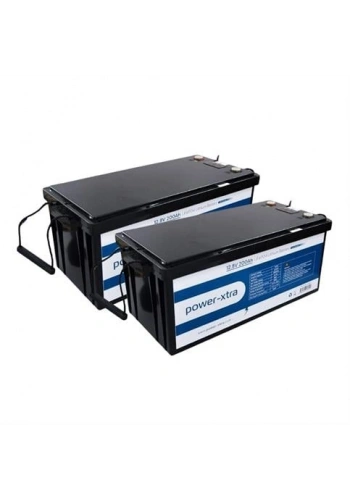 Power-Xtra 12.8V 200Ah Lifepo4 Lityum Akü - Ekranlı - Siyah Kutu 2 Li