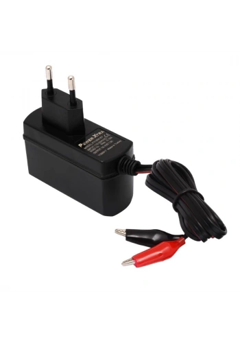 Power-Xtra 18W DC 6V 1.5A Priz Tipi Akü Şarj Adaptör (Krokodilli)