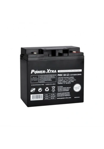 Power-Xtra Ecolead - PXEC18-12 - 12V 18 Ah Kuru Akü - F3 - (M5 Bolts)