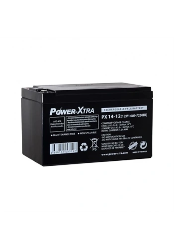 Power-Xtra PX14-12NE F6 - 12V 14 Ah Elektrikli Bisiklet Aküsü -F6-Vidalı