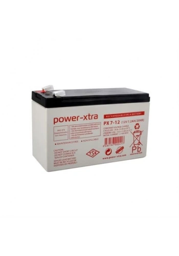 Power-Xtra PX7-12(28W) - 12V 7 Ah Bakımsız Kuru Akü - F2