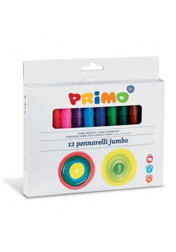 Primo Yıkanabilir Jumbo Keçeli Kalem 12 Renk (MC-603JUMBO12)