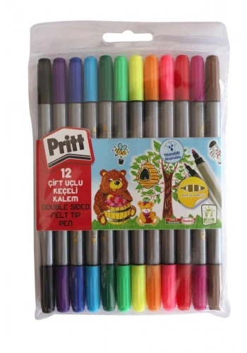 Pritt Çift Uçlu Keçeli Kalem Seti 12 Renk