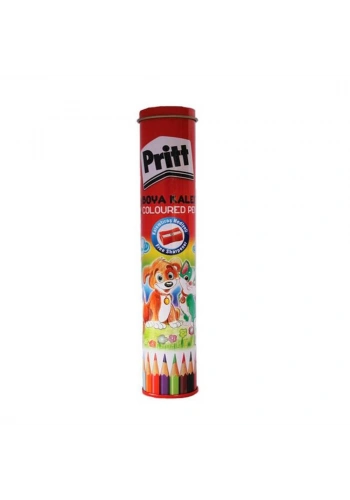 Pritt Kuru Boya Kalemi 12 Renk Set Metal Tüp