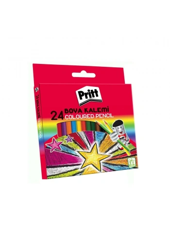 Pritt Kuru Boya Kalemi 24 Renk Set Karton Kutu