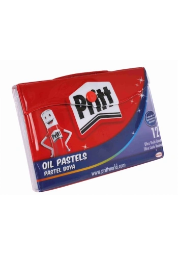 Pritt Pastel Boya 12 Renk Plastik Çantalı