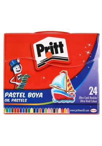 Pritt Pastel Boya 24 Renk Plastik Çantalı