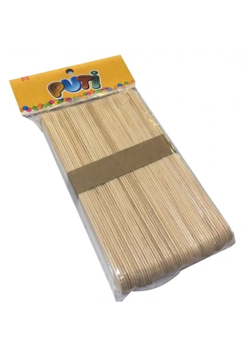 Puti Ahşap Büyük Dil Çubuğu Natural 50 Lİ 4612