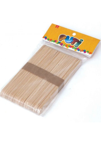 Puti Ahşap Küçük Dil Çubuğu Natural 50 Li 4599