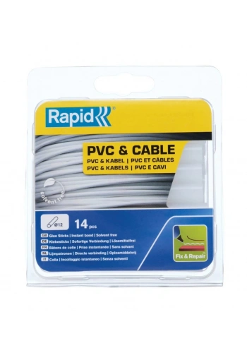 Rapid Silikon Çubuk 12x94 mm 125 Gr Şeffaf PVC/Kablo - 40107358