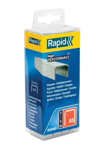 Rapid Zımba Teli 53 Serisi 6 mm Galvaniz Kaplı (1 Pkt/5000 Adet) Plastik Paket - 40303083