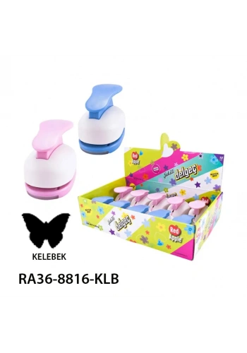 Red Apple Büyük Boy Şekilli Delgeç Şekilgeç 1.5 (3.8 cm.) KELEBEK