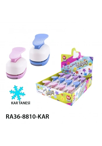 Red Apple Orta Boy Şekilli Delgeç Şekilgeç 1 (2.5 cm.) KAR TANESİ