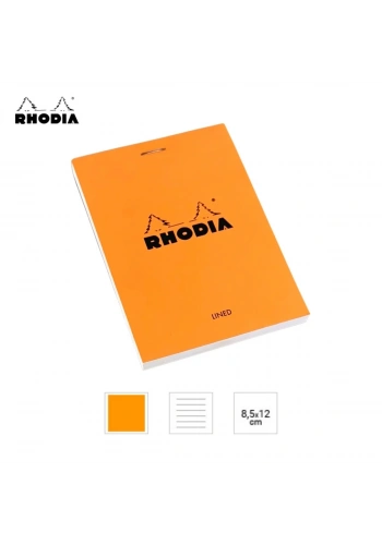 Rhodia Bloknot 8.5x12cm Turuncu 80gr Çizgili 80yp