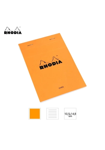 Rhodia Bloknot A6 Turuncu 80gr Çizgili 80yp
