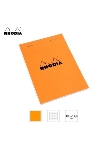 Rhodia Bloknot A6 Turuncu 80gr Kareli 80yp