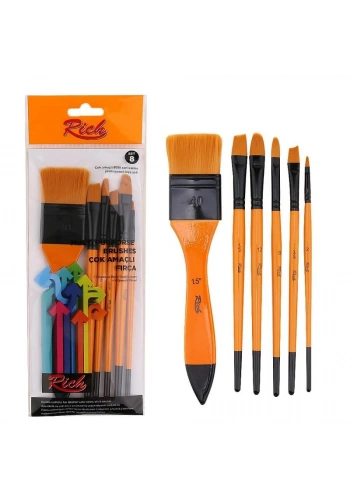 Rich Karma Fırça Seti 6lı (Zemin Fırçalı Set-8)