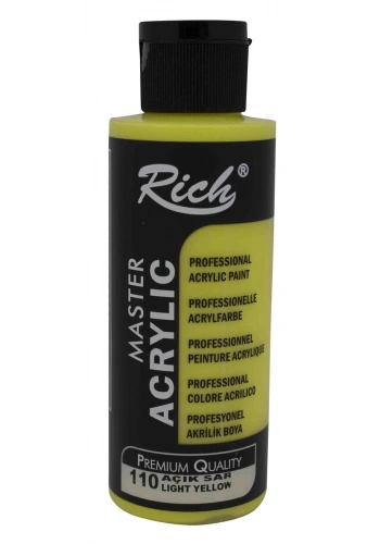 Rich Master Akrilik Boya 120 cc. 110 Açık Sarı