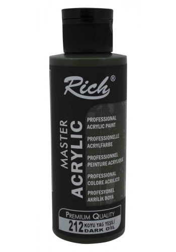 Rich Master Akrilik Boya 120 cc. 212 Koyu Yağ Yeşili