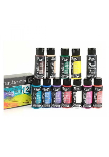 Rich Mastermix Akrilik Boya Seti 60 Ml.x 12 Renk (AKR-060-06695)