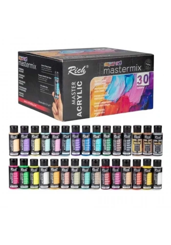 Rich Mastermix Super Set Akrilik Boya Seti 30 Renk x 60 ml.