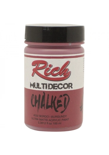 Rich Multi Decor Chalked Akrilik Boya 100 cc. 4532 BORDO