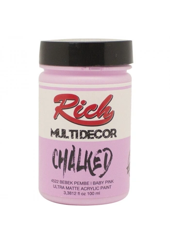 Rich Multi Decor Chalked Akrilik Boya 100 cc. 4522 BEBEK PEMBE