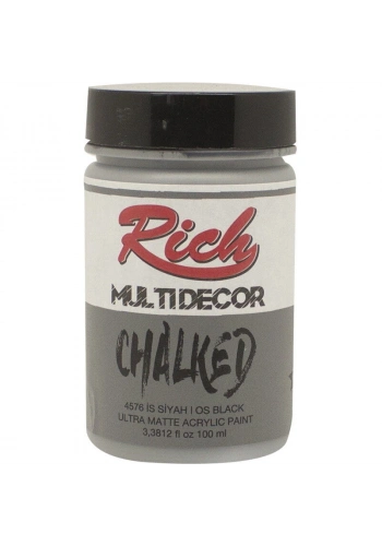 Rich Multi Decor Chalked Akrilik Boya 100 cc. 4576 İS SİYAHI