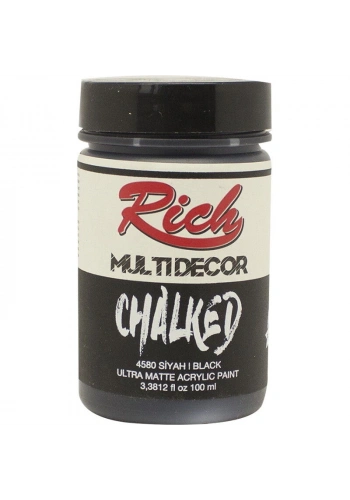 Rich Multi Decor Chalked Akrilik Boya 100 cc. 4580 SİYAH