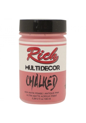 Rich Multi Decor Chalked Akrilik Boya 100 cc. 4524 ANTİK PEMBE