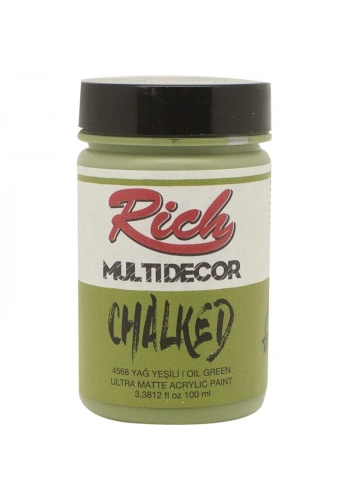 Rich Multi Decor Chalked Akrilik Boya 100 cc. 4568 YAĞ YEŞİLİ