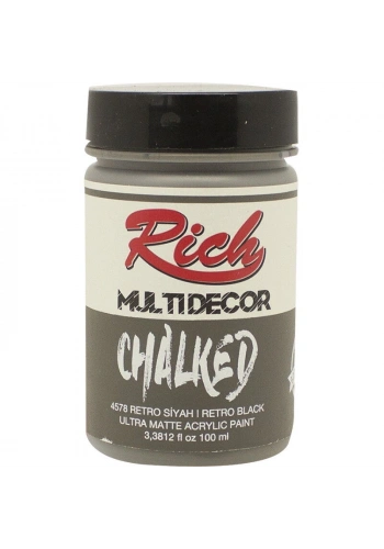Rich Multi Decor Chalked Akrilik Boya 100 cc. 4578 RETRO SİYAH