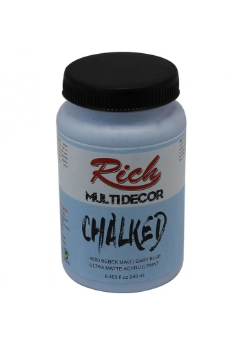 Rich Multi Decor Chalked Akrilik Boya 250 cc. 4550 BEBEK MAVİ